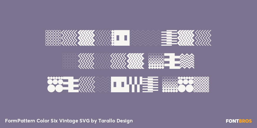 FormPattern Color Six Vintage SVG Poster