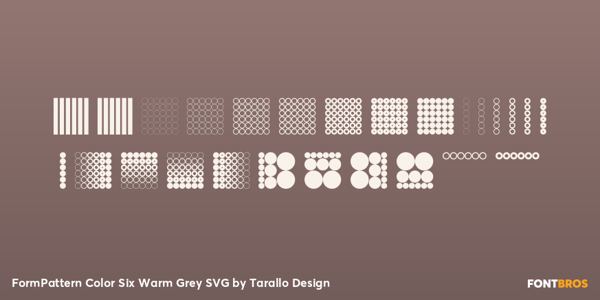 FormPattern Color Six Warm Grey SVG Font Poster #2