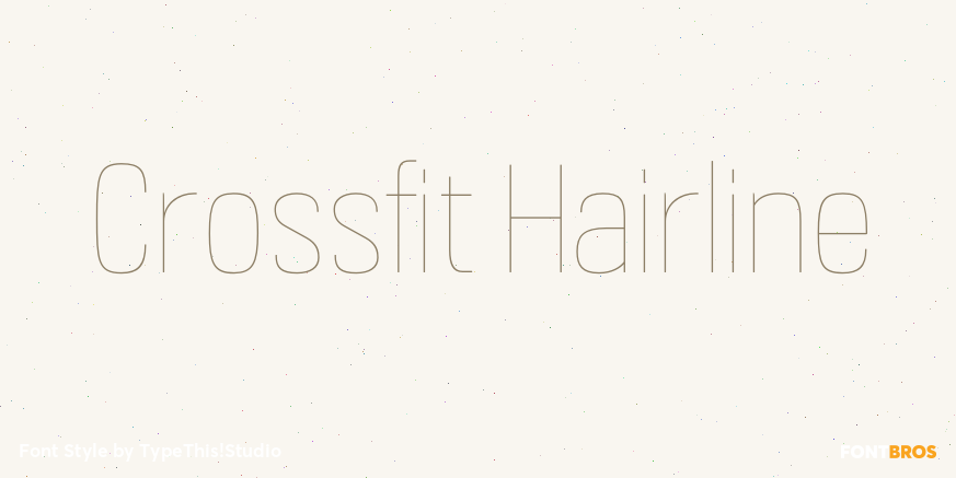 Crossfit Hairline Font Poster #1