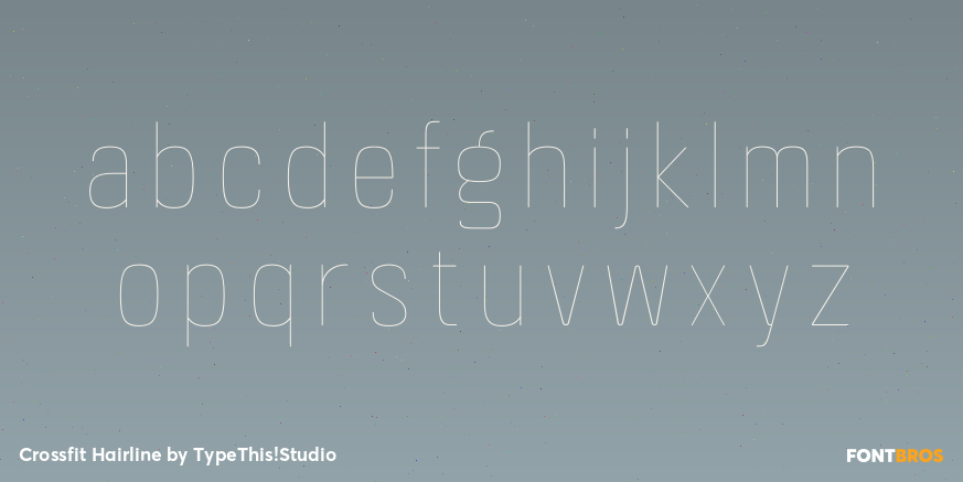 Crossfit Hairline Font Poster #3