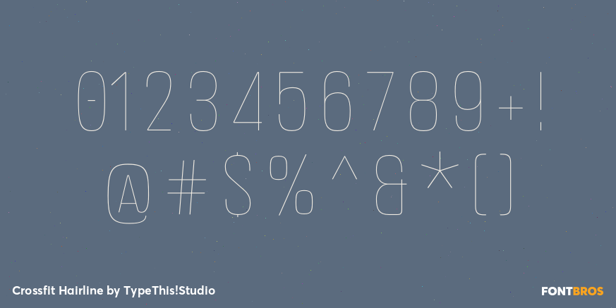 Crossfit Hairline Font Poster #4
