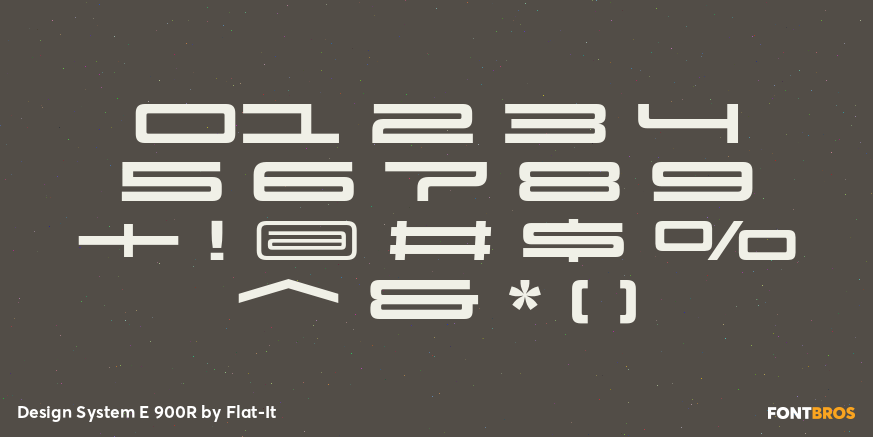 Design System E 900R Font Poster #1