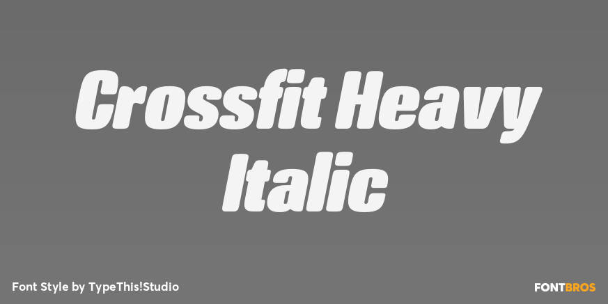 Crossfit Heavy Italic Poster