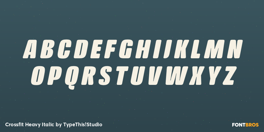 Crossfit Heavy Italic Font Poster #2