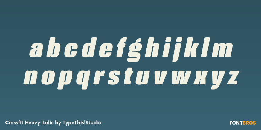 Crossfit Heavy Italic Font Poster #3