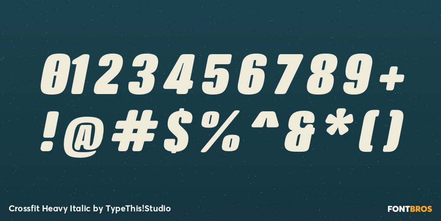 Crossfit Heavy Italic Font Poster #4