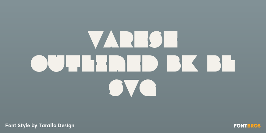 Varese Outlined Bk Bl SVG Font Poster #1
