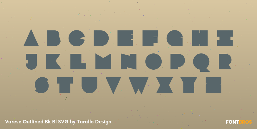 Varese Outlined Bk Bl SVG Font Poster #2