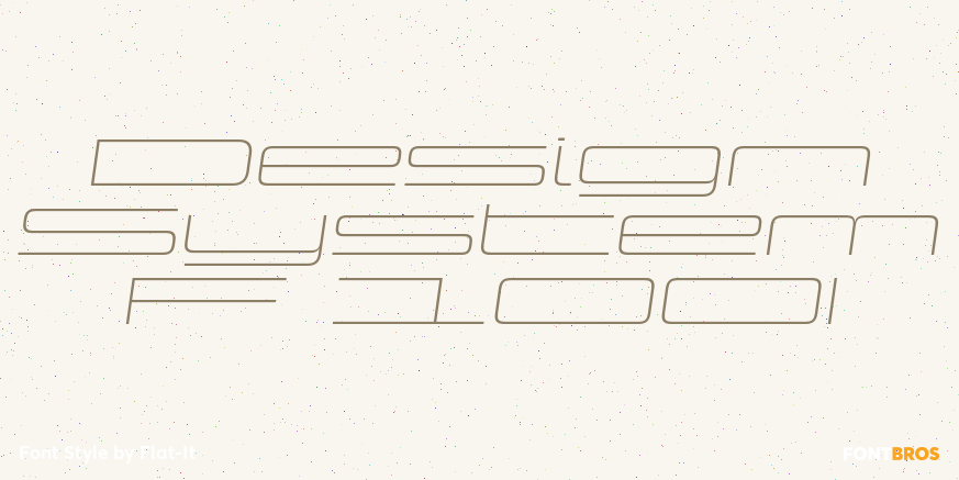 Design System F 100I Font Poster #1