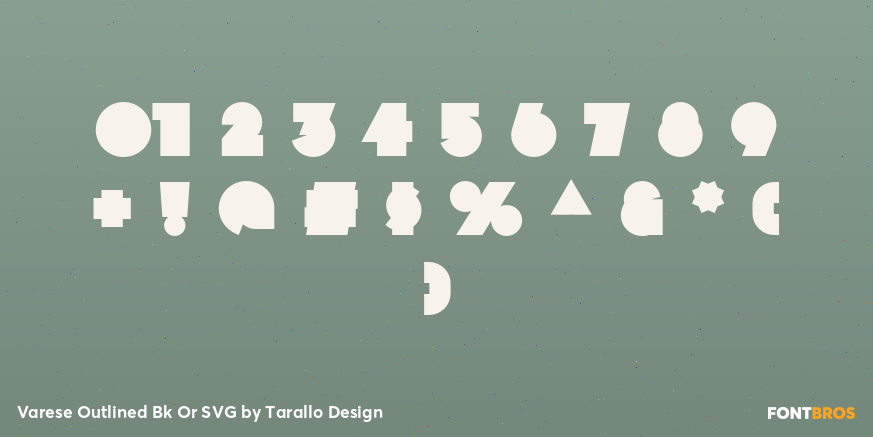 Varese Outlined Bk Or SVG Font Poster #1