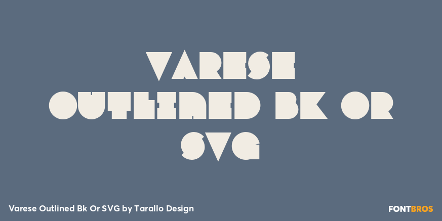 Varese Outlined Bk Or SVG Font Poster #1