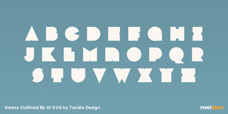 Varese Outlined Bk Or SVG Font Poster #3