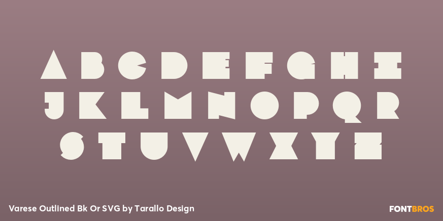 Varese Outlined Bk Or SVG Font Poster #1