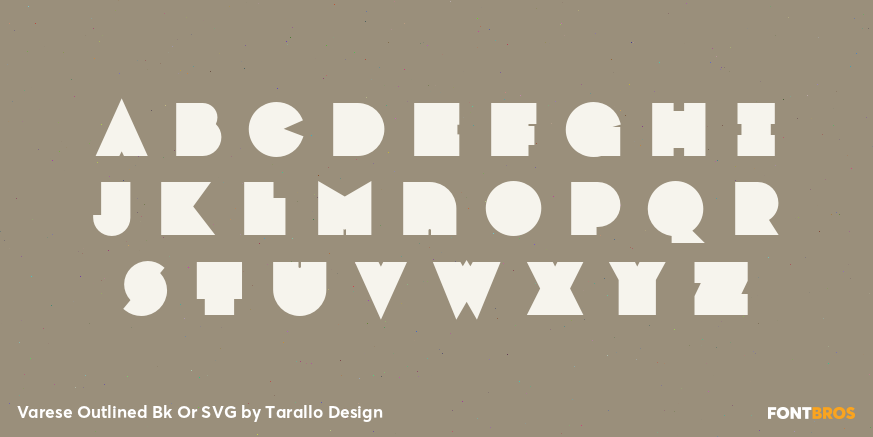 Varese Outlined Bk Or SVG Font Poster #1