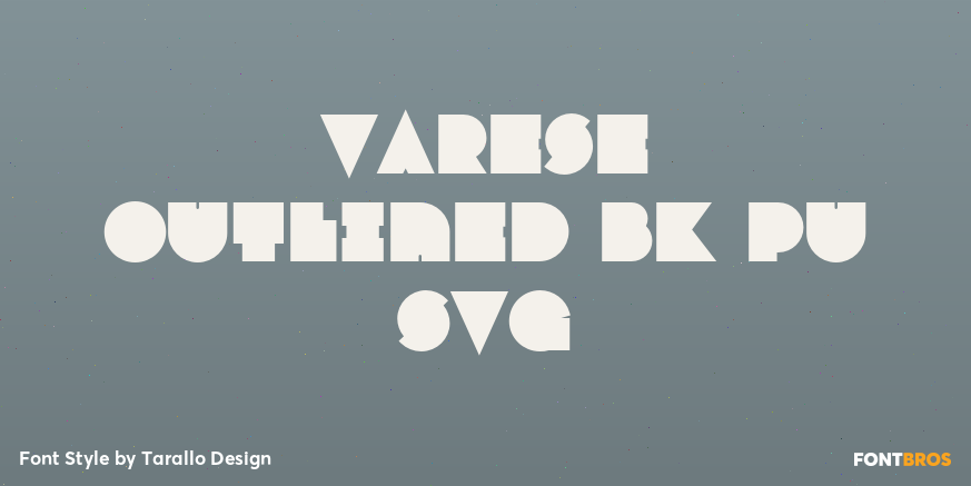 Varese Outlined Bk Pu SVG Font Poster #1