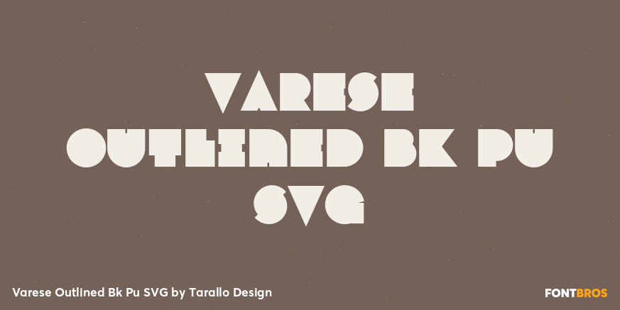 Varese Outlined Bk Pu SVG Font Poster #1