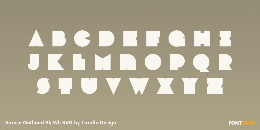 Varese Outlined Bk Wh SVG Font Poster #3