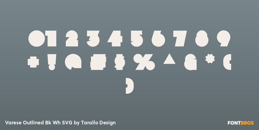 Varese Outlined Bk Wh SVG Font Poster #4