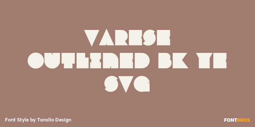 Varese Outlined Bk Ye SVG Font Poster #1