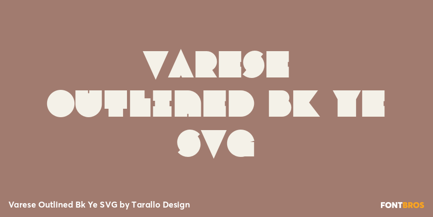 Varese Outlined Bk Ye SVG Font Poster #1