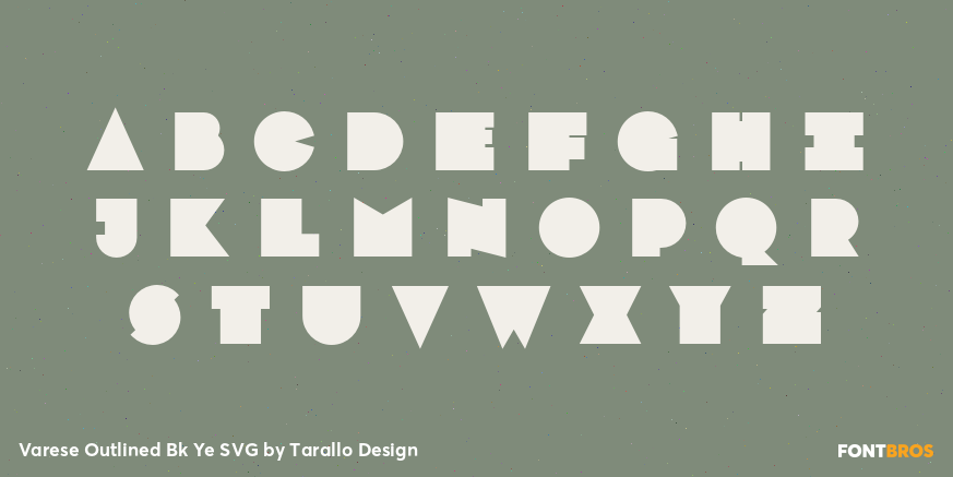 Varese Outlined Bk Ye SVG Font Poster #2