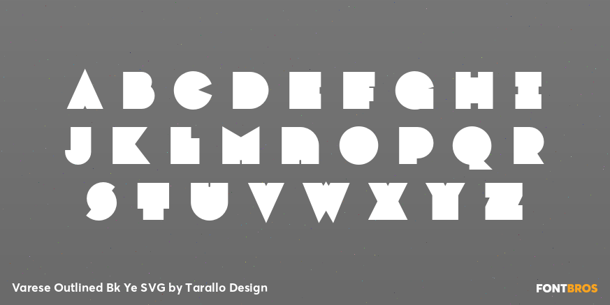 Varese Outlined Bk Ye SVG Font Poster #3