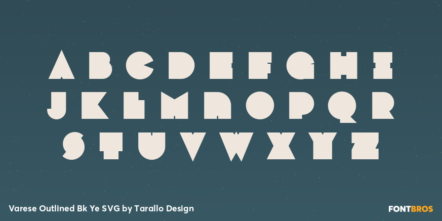 Varese Outlined Bk Ye SVG Font Poster #3
