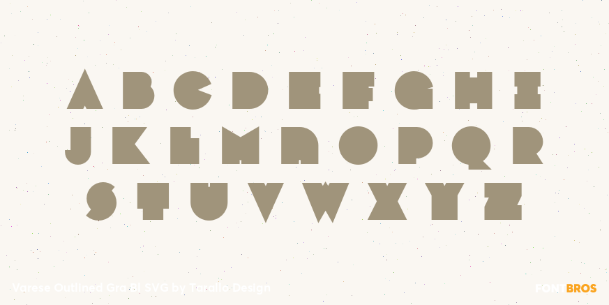 Varese Outlined Gra Bl SVG Font Poster #3