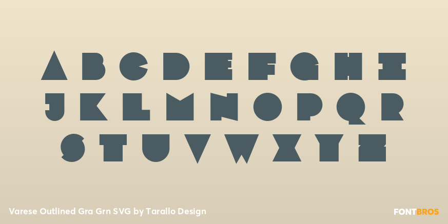 Varese Outlined Gra Grn SVG Font Poster #2