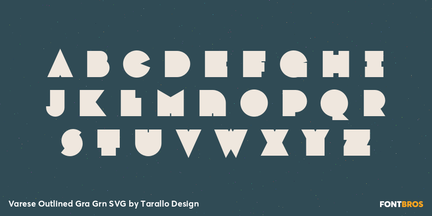 Varese Outlined Gra Grn SVG Font Poster #3