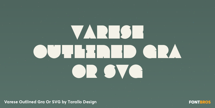 Varese Outlined Gra Or SVG Font Poster #1