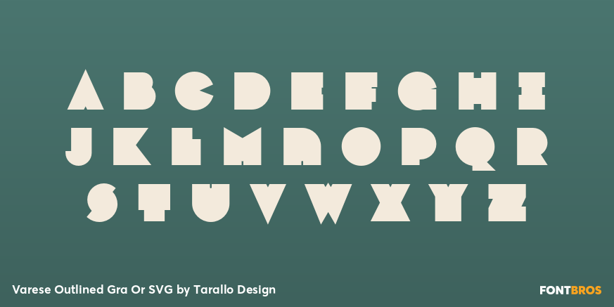 Varese Outlined Gra Or SVG Font Poster #3