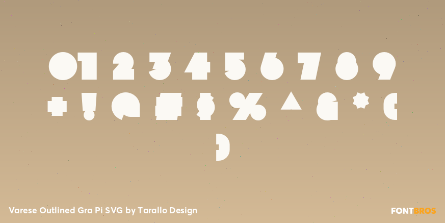 Varese Outlined Gra Pi SVG Font Poster #4