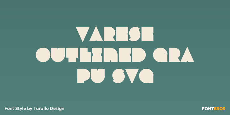 Varese Outlined Gra Pu SVG Font Poster #1