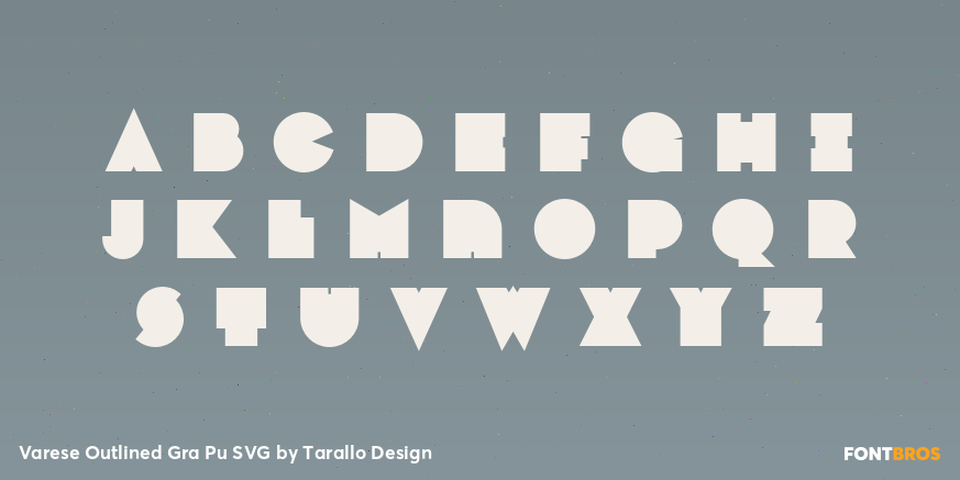 Varese Outlined Gra Pu SVG Font Poster #3