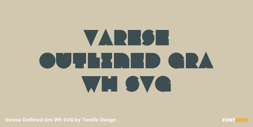Varese Outlined Gra Wh SVG Font Poster #1