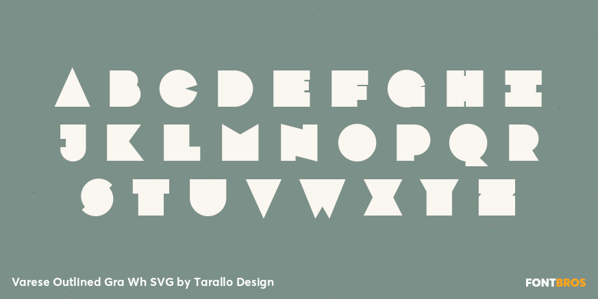 Varese Outlined Gra Wh SVG Font Poster #2