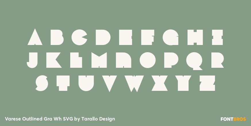 Varese Outlined Gra Wh SVG Font Poster #3