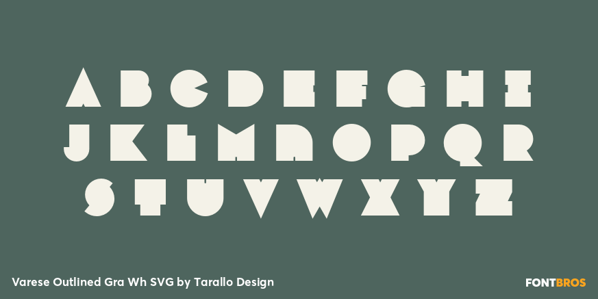 Varese Outlined Gra Wh SVG Font Poster #3