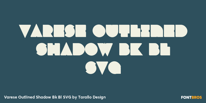 Varese Outlined Shadow Bk Bl SVG Font Poster #1