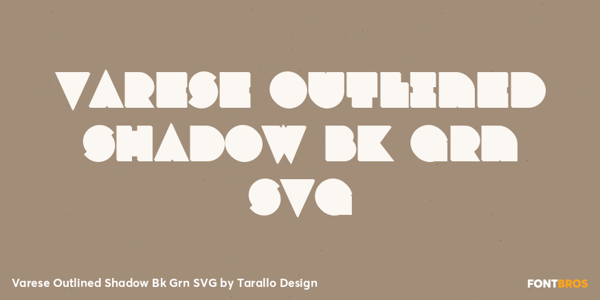 Varese Outlined Shadow Bk Grn SVG Font Poster #1