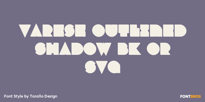 Varese Outlined Shadow Bk Or SVG Font Poster #1