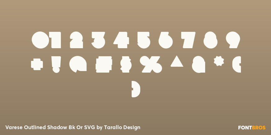 Varese Outlined Shadow Bk Or SVG Font Poster #4