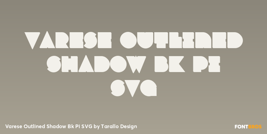 Varese Outlined Shadow Bk Pi SVG Font Poster #1