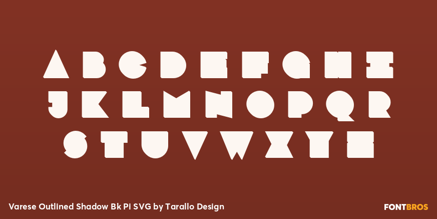 Varese Outlined Shadow Bk Pi SVG Font Poster #2