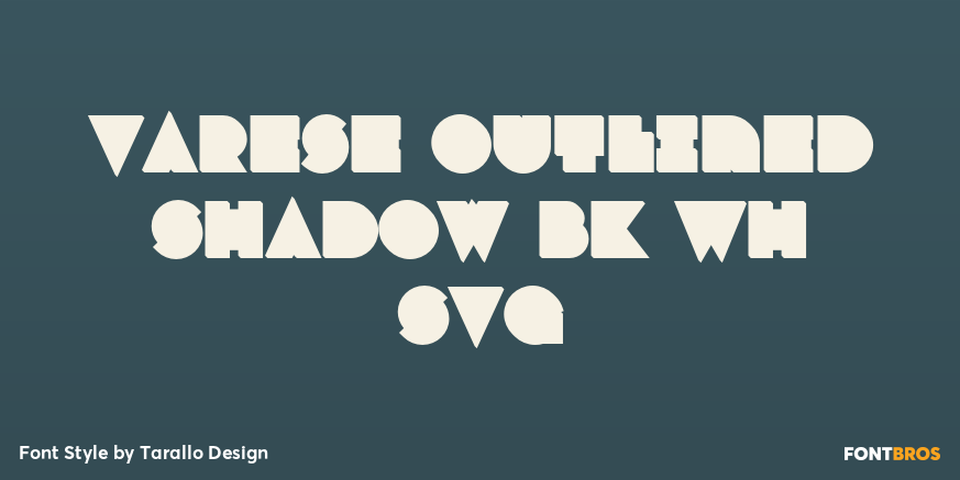 Varese Outlined Shadow Bk Wh SVG Font Poster #1