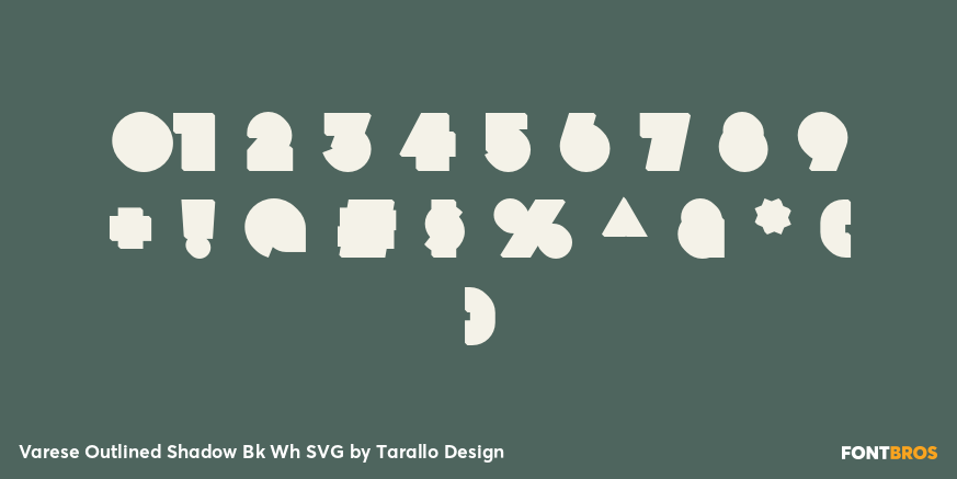 Varese Outlined Shadow Bk Wh SVG Font Poster #4