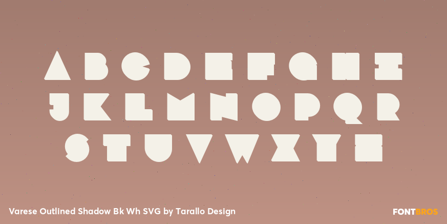Varese Outlined Shadow Bk Wh SVG Font Poster #2