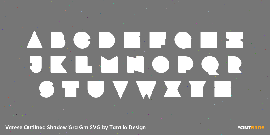 Varese Outlined Shadow Gra Grn SVG Font Poster #2