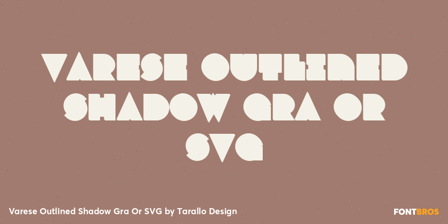 Varese Outlined Shadow Gra Or SVG Font Poster #1
